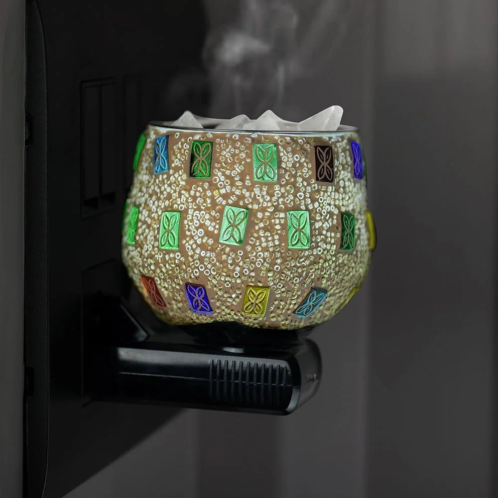 Electric Aroma Diffuser/Kapoor Dani| Multi Functional Night Lamp| Flower Design Round