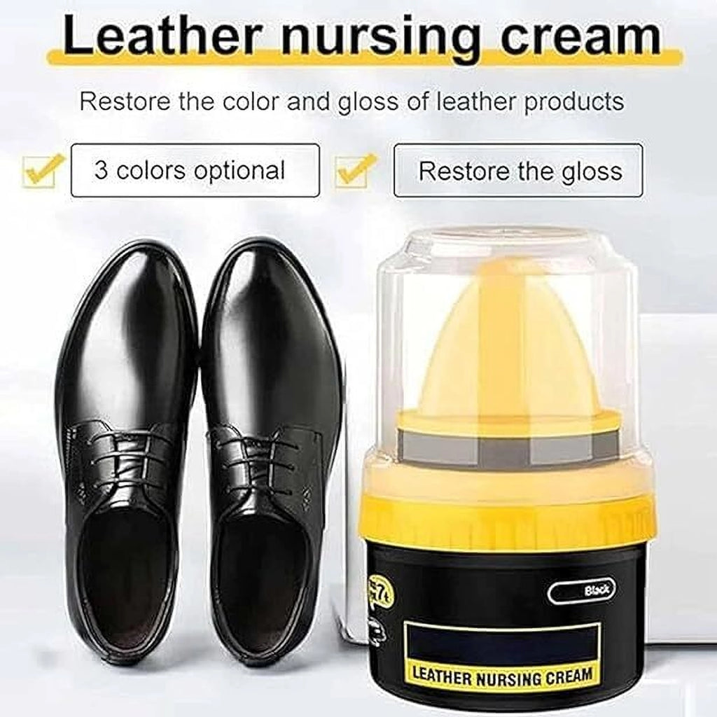 leather Repair Cream Liquid Shoe Polish, Liquid Shoe Shine, Natural Canvas, Leather, Sports, Suede, Velour Shoe Liquid Polish (Black)