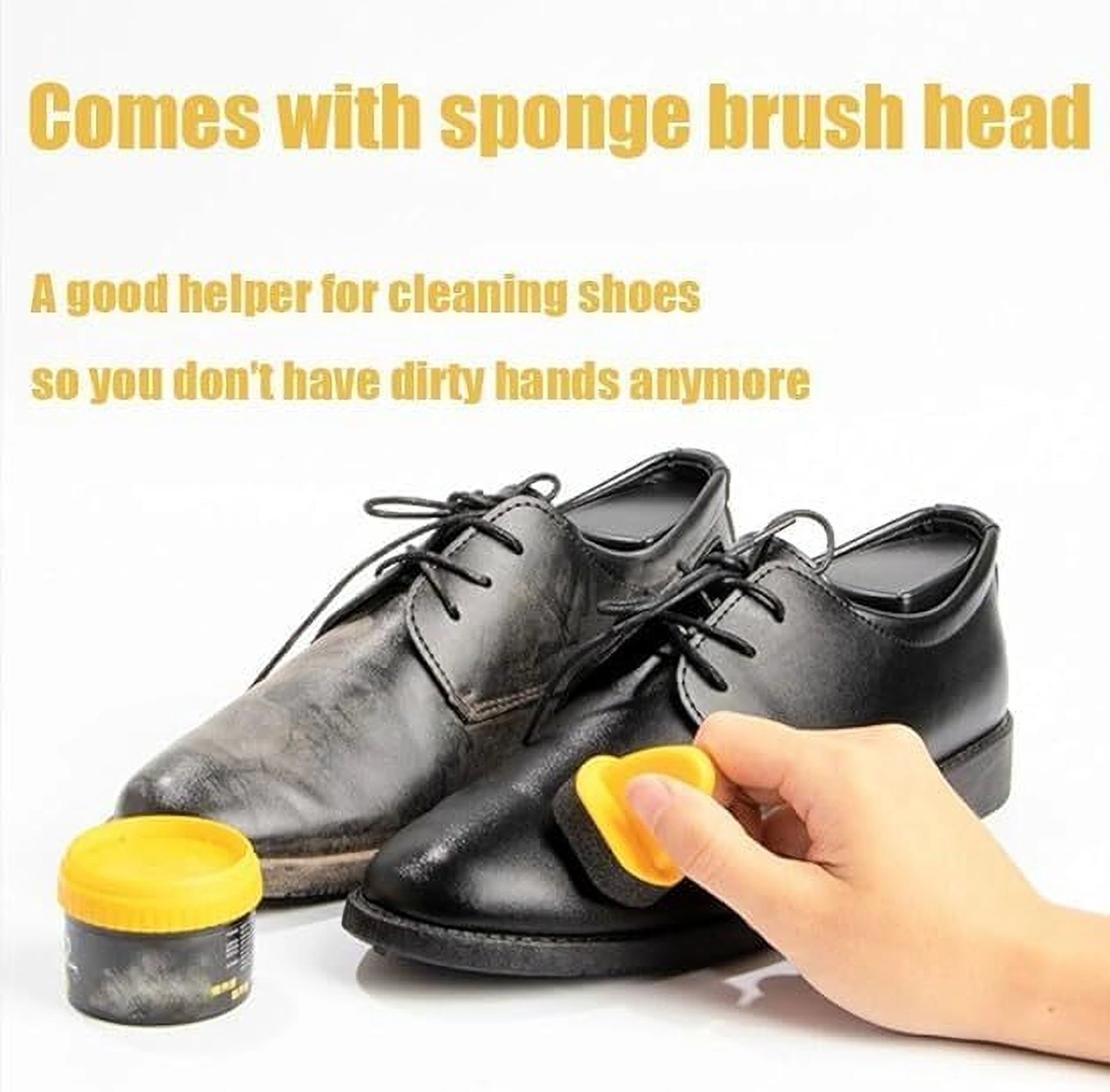 leather Repair Cream Liquid Shoe Polish, Liquid Shoe Shine, Natural Canvas, Leather, Sports, Suede, Velour Shoe Liquid Polish (Black)