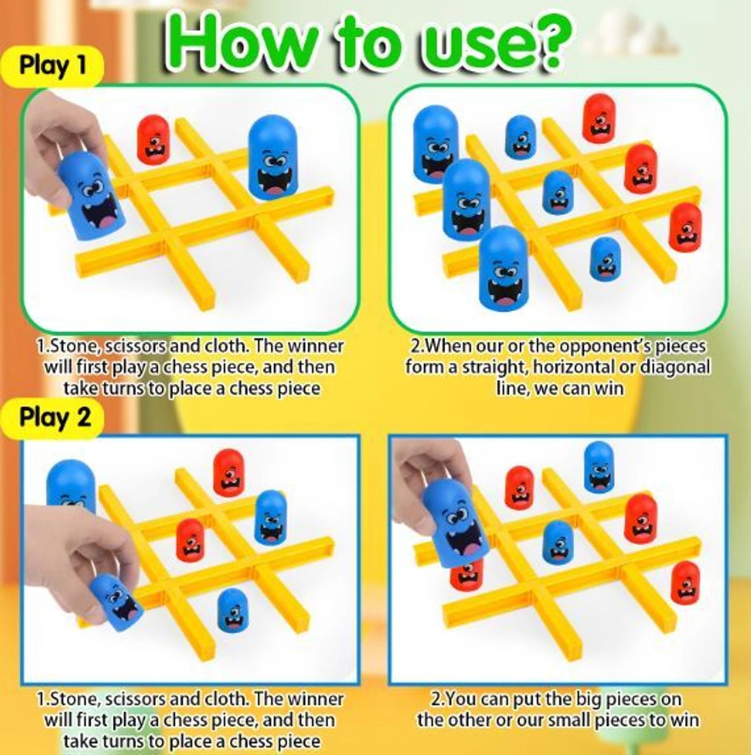 Gobble Board Game 3D Tic Tac Toe for Kids & Adults | Fun Strategy Family Game | Stack & Nest Pieces Game | Travel Friendly Educational Toy | Brain Development Game for Boys & Girls