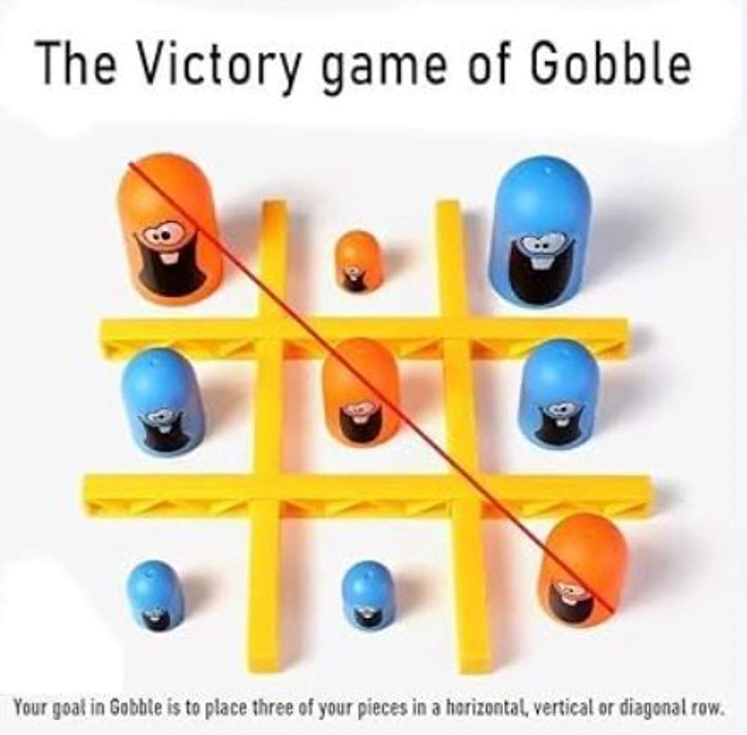Gobble Board Game 3D Tic Tac Toe for Kids & Adults | Fun Strategy Family Game | Stack & Nest Pieces Game | Travel Friendly Educational Toy | Brain Development Game for Boys & Girls