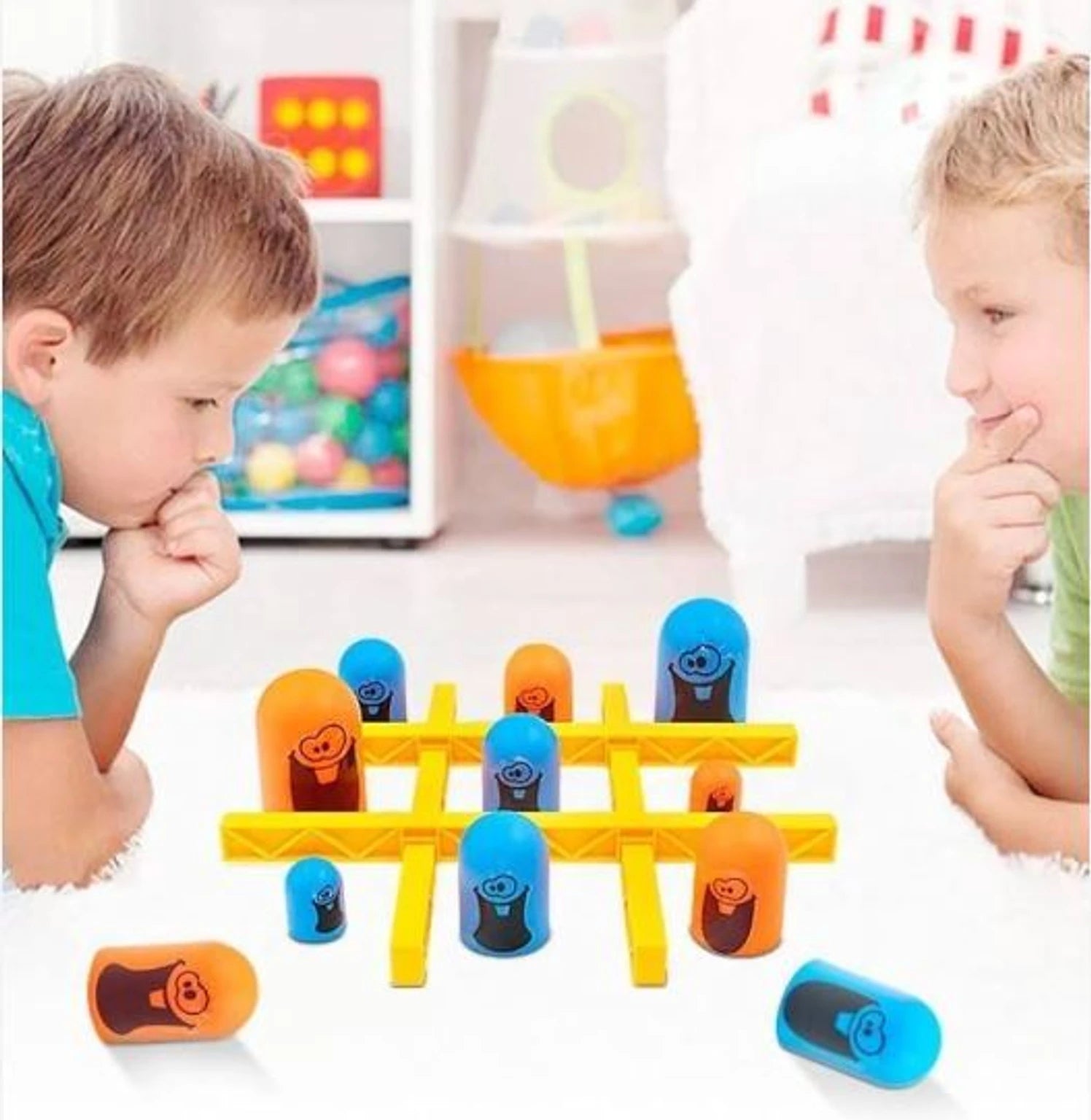 Gobble Board Game 3D Tic Tac Toe for Kids & Adults | Fun Strategy Family Game | Stack & Nest Pieces Game | Travel Friendly Educational Toy | Brain Development Game for Boys & Girls