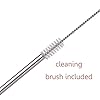 Reusable Stainless Steel Straw |Set Of 5Pcs Cleaning Brush for Metal Straws for Drinking | Mini Portable Set of 5 (2- Bend Pipe, 2- Long Straw, 1-Cleaning Brush)