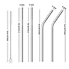 Reusable Stainless Steel Straw |Set Of 5Pcs Cleaning Brush for Metal Straws for Drinking | Mini Portable Set of 5 (2- Bend Pipe, 2- Long Straw, 1-Cleaning Brush)