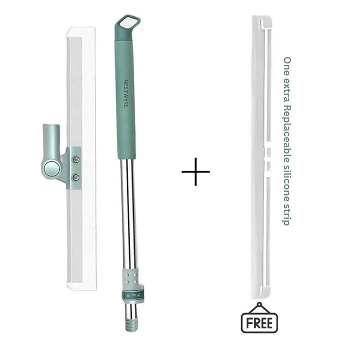 Magic Broom Sweeper With Extendable HandleSilicone Floor Wiper for Wet and Dry Cleaning| Floor Squeegee Broom for Home, Bathroom, Tiles & Glass Cleaning