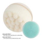 Manual Soft Cleansing Brush| Ultra Soft Bristles| Pore Deep Cleansing, Exfoliation, Makeup, Acne, Dead Skin, Silicone Double Side Face Scrub Brush for Massaging