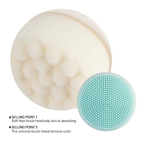 Manual Soft Cleansing Brush| Ultra Soft Bristles| Pore Deep Cleansing, Exfoliation, Makeup, Acne, Dead Skin, Silicone Double Side Face Scrub Brush for Massaging