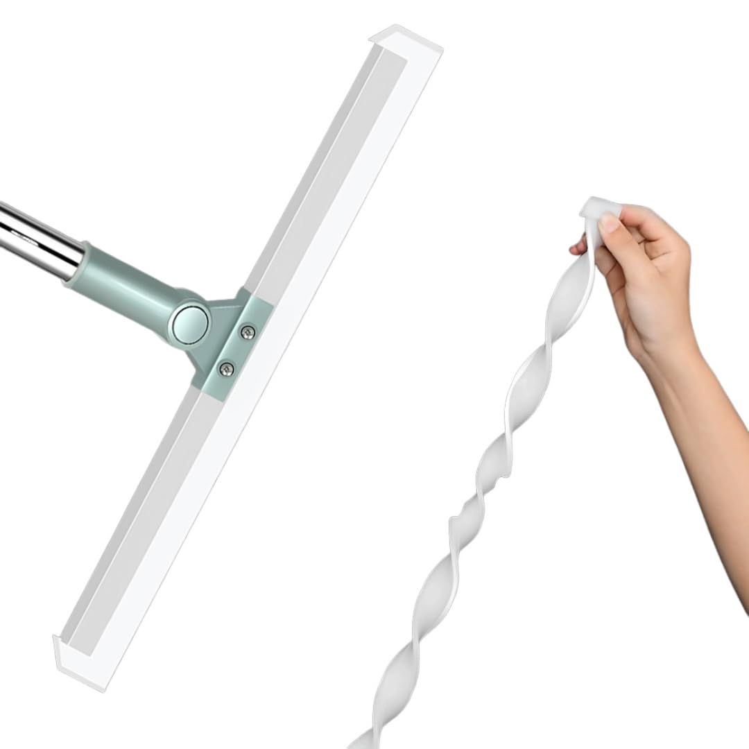 Magic Broom Sweeper With Extendable HandleSilicone Floor Wiper for Wet and Dry Cleaning| Floor Squeegee Broom for Home, Bathroom, Tiles & Glass Cleaning
