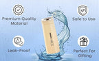 Vacuum Flask Glass Water Bottle | 500ML Frosted Finish, Reusable, Wide Mouth, Silicon Rubber Sealing Ring with Plastic Shell, BPA Free, Portable Design for School, Gym, Office For School,Gym,Home,Office | Portable Handheld