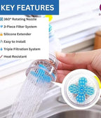 360 Degree Rotating Kitchen Tap| Splash-Proof Filter