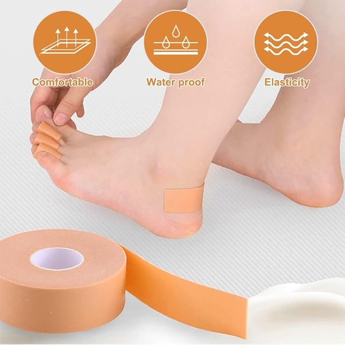 Tape Foot Roll First Aid Anti Chafing Flexible Waterproof Blister Tape, Foot Care Sticker, Anti-Slip High Heel Stickers, Cushioned Protection, Shoes Insoles Insert Stick for Pain Relief