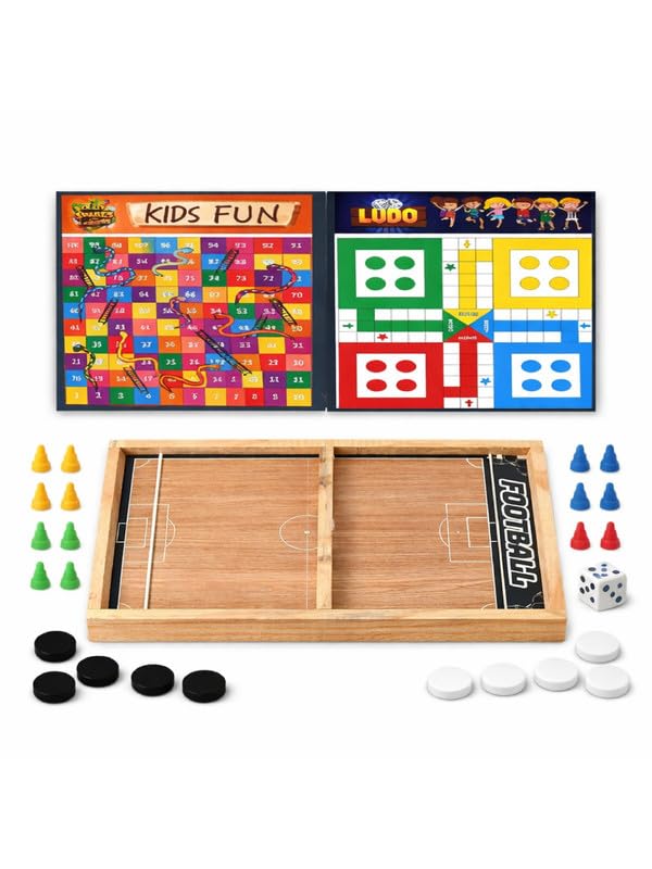 Classic Wooden Ludo Board Game for Kids & Family | Educational Strategy & Counting Game | Indoor Board Game Party Fun
