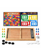 Classic Wooden Ludo Board Game for Kids & Family | Educational Strategy & Counting Game | Indoor Board Game Party Fun