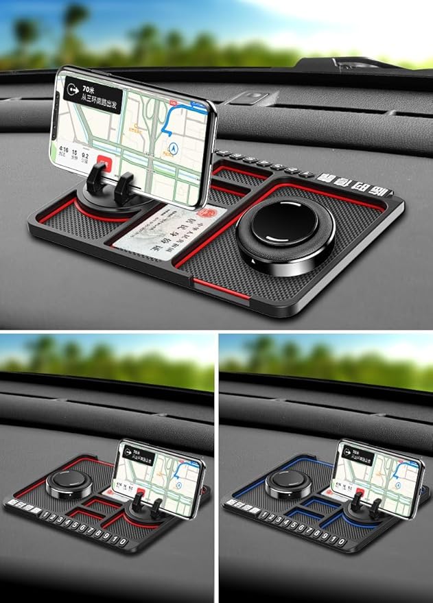 Anti-Slip Car Dashboard Rotatable Phone Mat Pad| Mobile Phone Holder| Washable