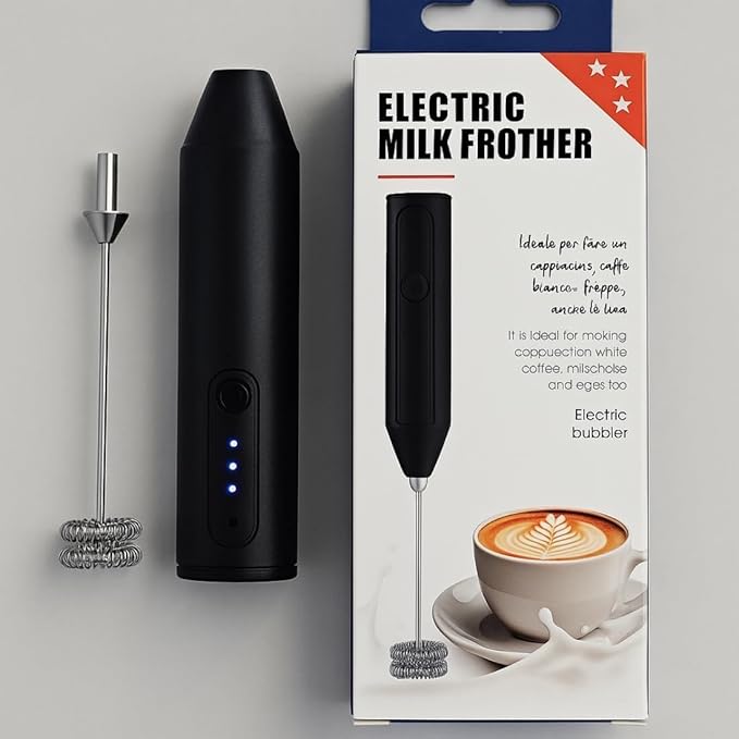 Electric Milk Frother| Rechargable High Speed Frother| Wisk For Hot & Cold Beverages
