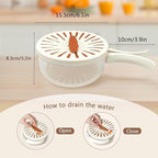 2-in-1 Fruit & Vegetable Washer and Strainer Bowl with Drain Lid – Food Washing, Rinsing & Storage Basket for Produce, Salad, Tomatoes, Grapes & Berries – Kitchen Colander