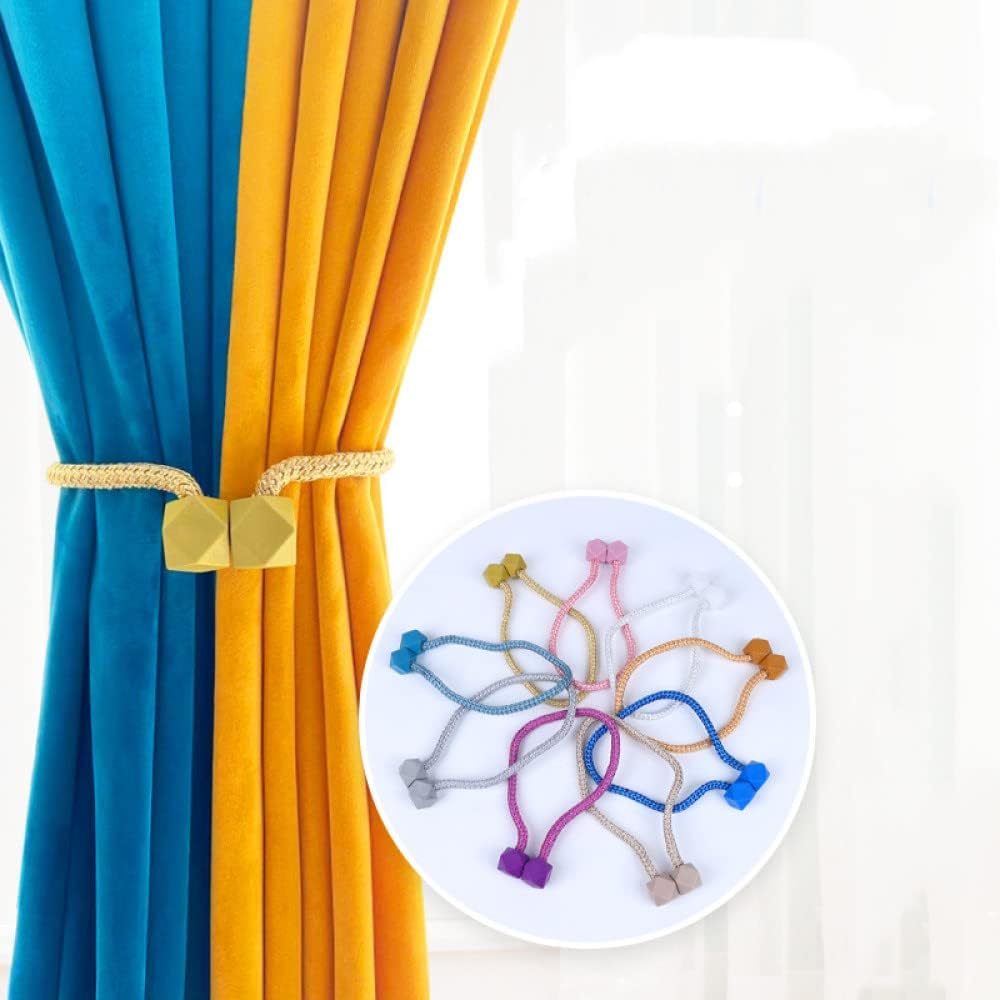 Magnetic Curtain Tiebacks || 1 Pieces Magnetic Curtain Clips Rope Curtain Holder |fastener-free magnetic attraction curtain strap