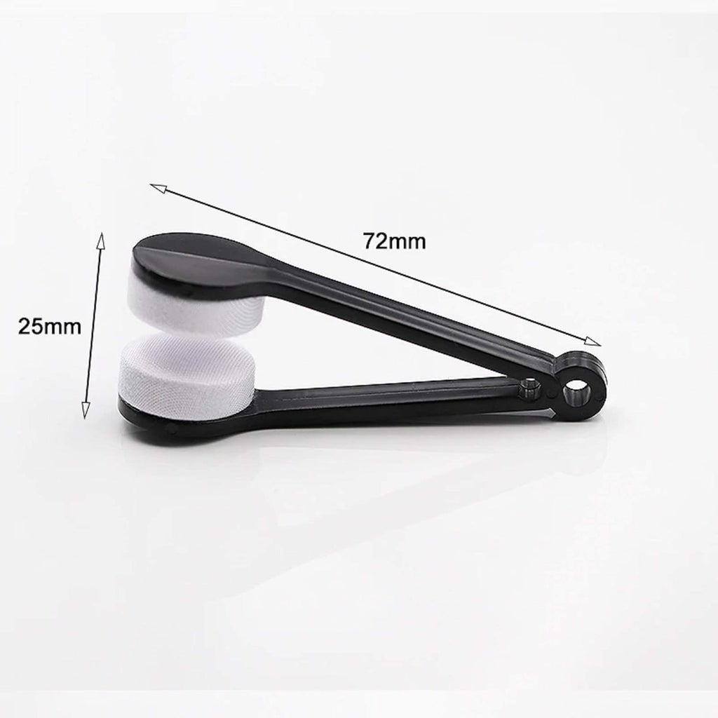 portable microfiber eyeglass cleaner| compact spectacle lens cleaning tool |Microfiber Portable Eyeglass Spectacles Sunglass Lens Cleaner Brush Clip Specs Cleaning Tool With Key Hole Microfiber Cloth Handle