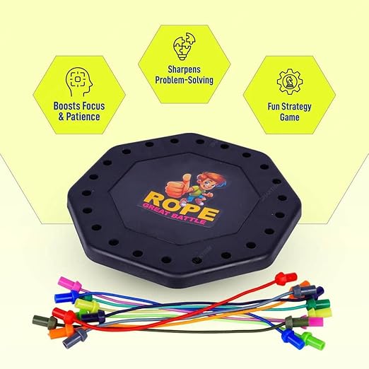 Rope Logic Puzzle Game | Brain Teaser Untangling Challenge for Kids & Adults | Multi-Level Strategy Board Games for Family Play, Travel Fun | Motor Skill & Problem-Solving Development
