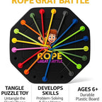 Rope Logic Puzzle Game | Brain Teaser Untangling Challenge for Kids & Adults | Multi-Level Strategy Board Games for Family Play, Travel Fun | Motor Skill & Problem-Solving Development