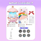 Night Light Rabbit Sky Projector for Kids – 360° Rotating Lamp with 6 Films| 5 Colours and Rechargeable Battery.