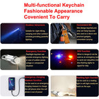 Mini Pocket Torch Rechargeable, 1200 Lumens Super Bright LED Flashlight, Small Torch Light, USB C Rechargeable Keychain Light, Portable Key Ring, Powerful COB Torchlight