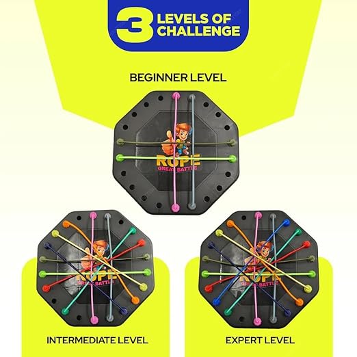 Rope Logic Puzzle Game | Brain Teaser Untangling Challenge for Kids & Adults | Multi-Level Strategy Board Games for Family Play, Travel Fun | Motor Skill & Problem-Solving Development