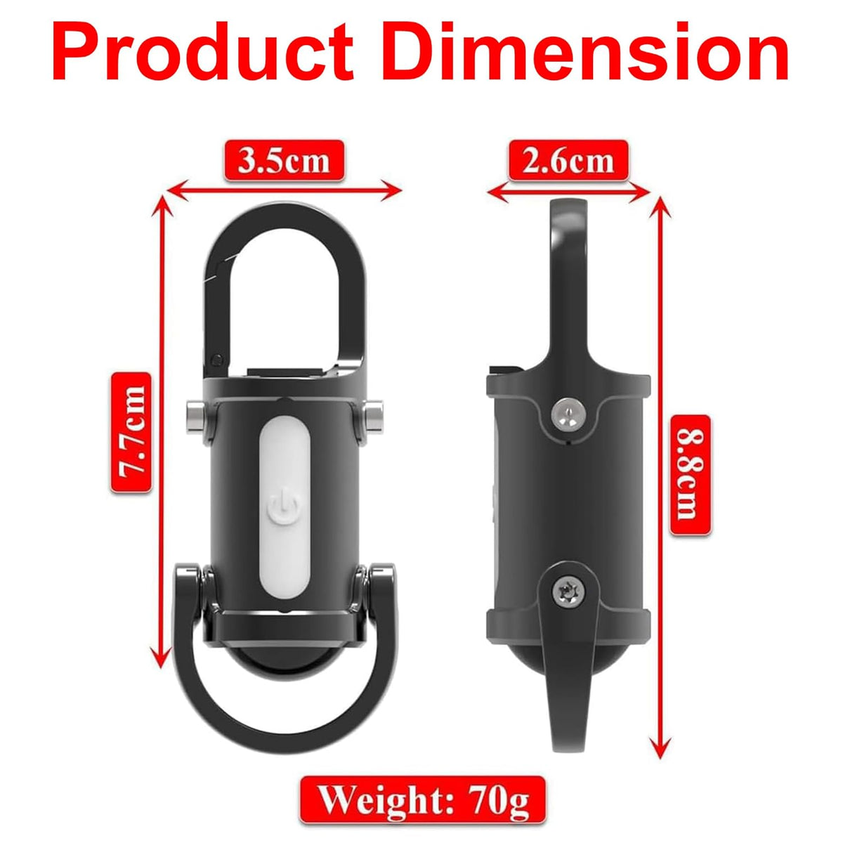 Mini Pocket Torch Rechargeable, 1200 Lumens Super Bright LED Flashlight, Small Torch Light, USB C Rechargeable Keychain Light, Portable Key Ring, Powerful COB Torchlight