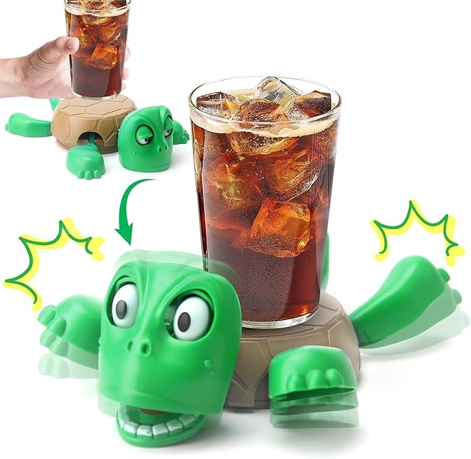 3D Printed Tortoise Mug Mat for Tea Coffee Cups| Unique Bar Coaster & Tabletop Decor|Quirky Gift for Tortoise Lovers | Home Office Use