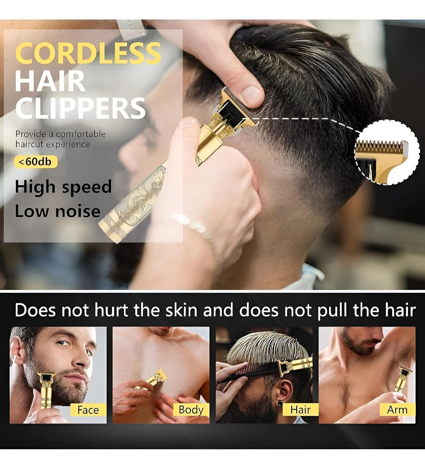 Electric Hair Trimmer For Men| Adjustable Blade Clipper| Beard And Body Trimming