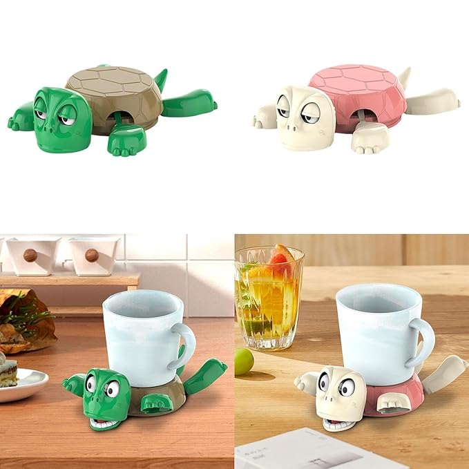 3D Printed Tortoise Mug Mat for Tea Coffee Cups| Unique Bar Coaster & Tabletop Decor|Quirky Gift for Tortoise Lovers | Home Office Use