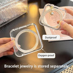 Acrylic Jewelry Organizer Box Set, 10pcs Portable Storage Boxes With Anti-Oxidation For Earrings, Bracelete, Rings, Necklace, Watch, Transparent Jewelry Case
