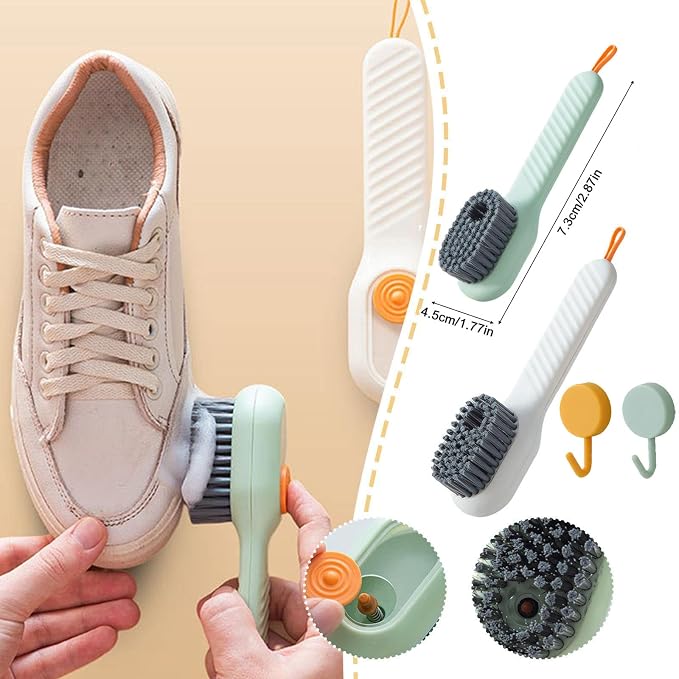Multifunctional Cleaning Brush |Soft Fur Bristles with Liquid Adding Box |Cleaning, Bathroom, Kitchen, Soft Laundry Clothes
