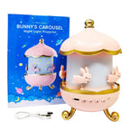 Night Light Rabbit Sky Projector for Kids – 360° Rotating Lamp with 6 Films| 5 Colours and Rechargeable Battery.