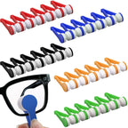 portable microfiber eyeglass cleaner| compact spectacle lens cleaning tool |Microfiber Portable Eyeglass Spectacles Sunglass Lens Cleaner Brush Clip Specs Cleaning Tool With Key Hole Microfiber Cloth Handle