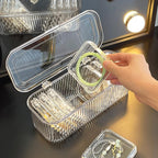 Acrylic Jewelry Organizer Box Set, 10pcs Portable Storage Boxes With Anti-Oxidation For Earrings, Bracelete, Rings, Necklace, Watch, Transparent Jewelry Case