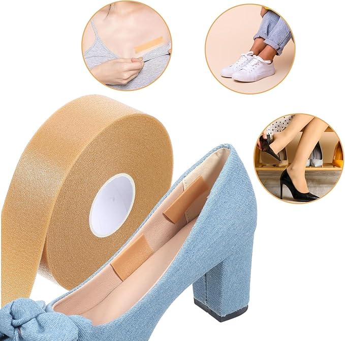Tape Foot Roll First Aid Anti Chafing Flexible Waterproof Blister Tape, Foot Care Sticker, Anti-Slip High Heel Stickers, Cushioned Protection, Shoes Insoles Insert Stick for Pain Relief