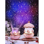 Night Light Rabbit Sky Projector for Kids – 360° Rotating Lamp with 6 Films| 5 Colours and Rechargeable Battery.
