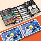 Universe Space Art Set, 145-Piece Drawing Kit with Coloured Pencils, Watercolour, Oil Pastels, Paint Palette in Aluminium Case | Space Theme|Birthday Gift