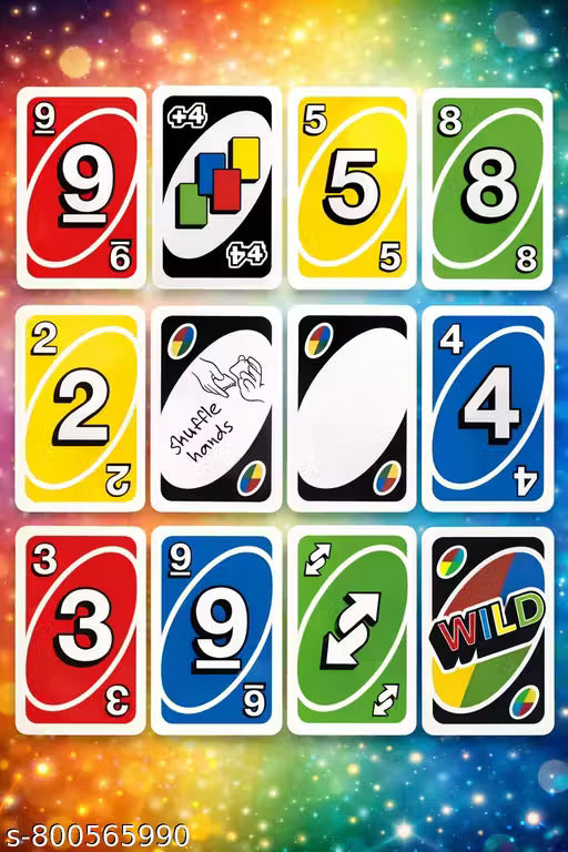 Uno Playing Cards Fun Game for Family Night, Travel Game & Gift Set |(7+ Years)|25 (Multicolor)