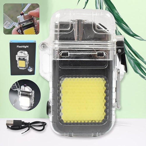 2 IN 1 Chargeable Electric Flameless Portable Lighter/Flashlight| 3 Modes Of COB Flashlight
