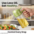 Glass Oil Sprayer| Dispenser Bottle | 2-in-1 Spray & Pour, Kitchen Oil Spray Bottle for Cooking, Air Fryer, Salad, BBQ, Olive