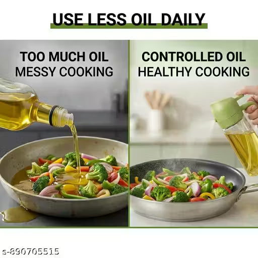 Glass Oil Sprayer| Dispenser Bottle | 2-in-1 Spray & Pour, Kitchen Oil Spray Bottle for Cooking, Air Fryer, Salad, BBQ, Olive