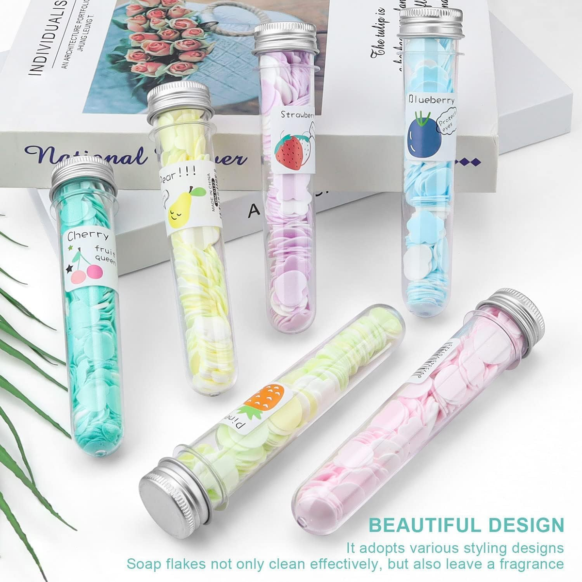 Travel Soft Paper Soap| Heart Design Tube Shaped Bottle|(Assorted/Random Colour)