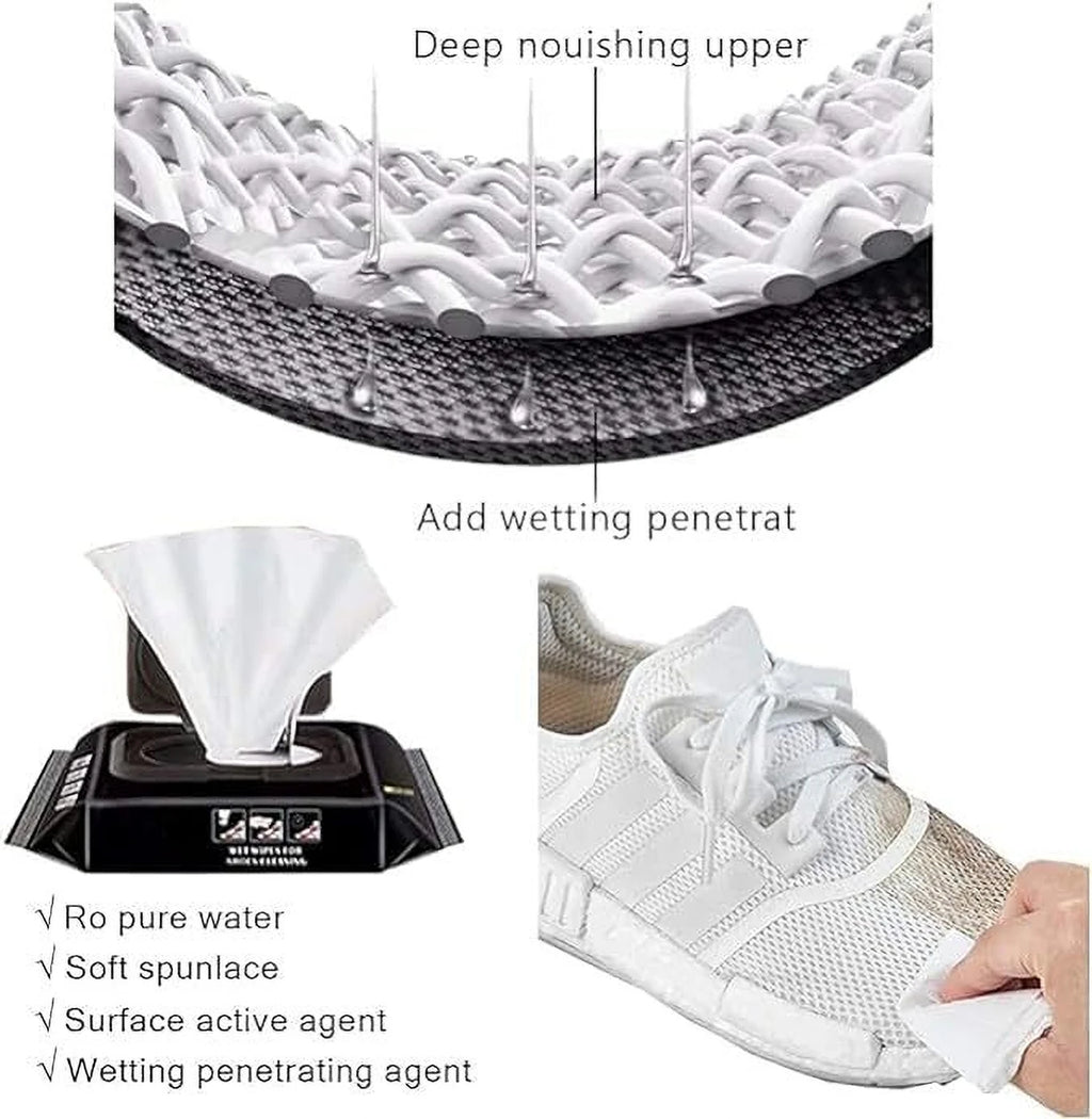 Shoe Wipes pack of 2 Instant| Sneaker Cleaner Shoe Cleaning Wipes Sneaker Wipes for Shoes |Quick Remove Dirt Stain Shoe Cleaner Wipes |Shoe Wipes for Sneakers Cleaning Kit wipes