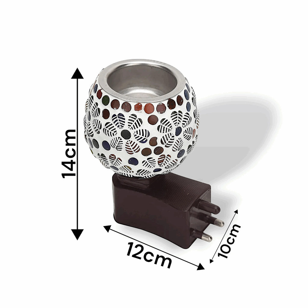 Electric Aroma Diffuser/Kapoor Dani| Multi Functional Night Lamp| Flower Design Round