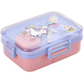 Cartoon Style Double Layers Kids Lunch Box| Plastic Leakproof 6 Compartment| Microwave Safe